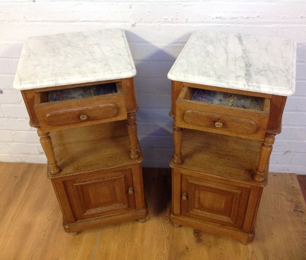 PAIR OF FRENCH OAK  BEDSIDE CABINETS View IV