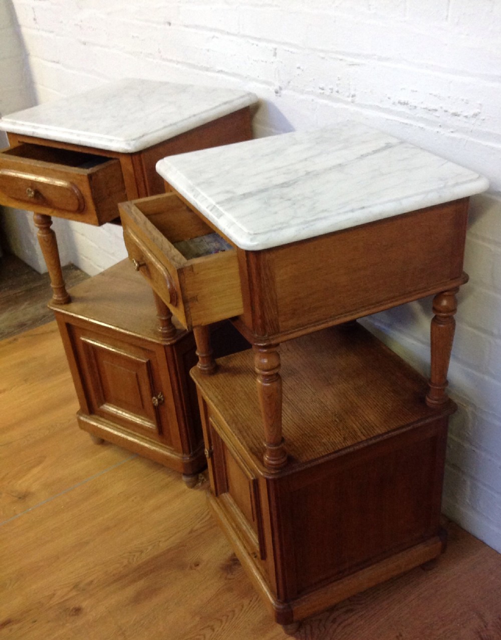 PAIR OF FRENCH OAK  BEDSIDE CABINETS View V