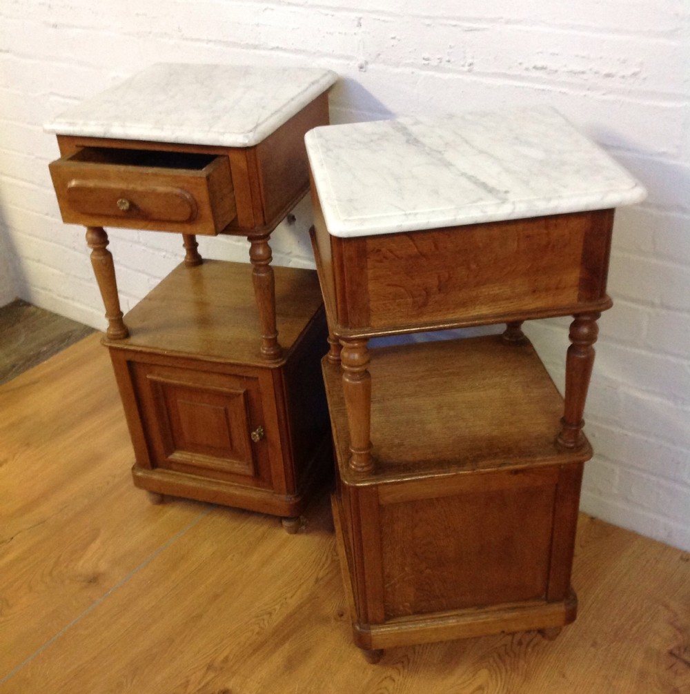 PAIR OF FRENCH OAK  BEDSIDE CABINETS View VI