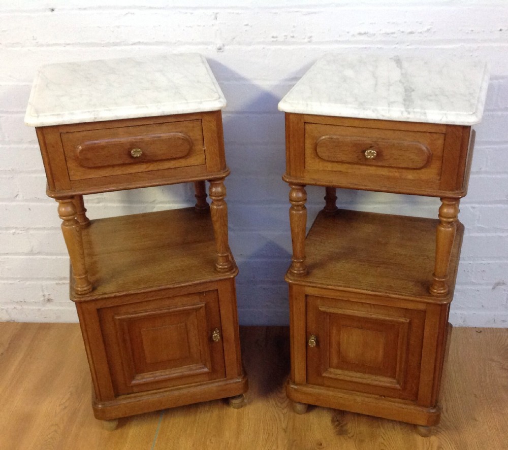 PAIR OF FRENCH OAK  BEDSIDE CABINETS View X