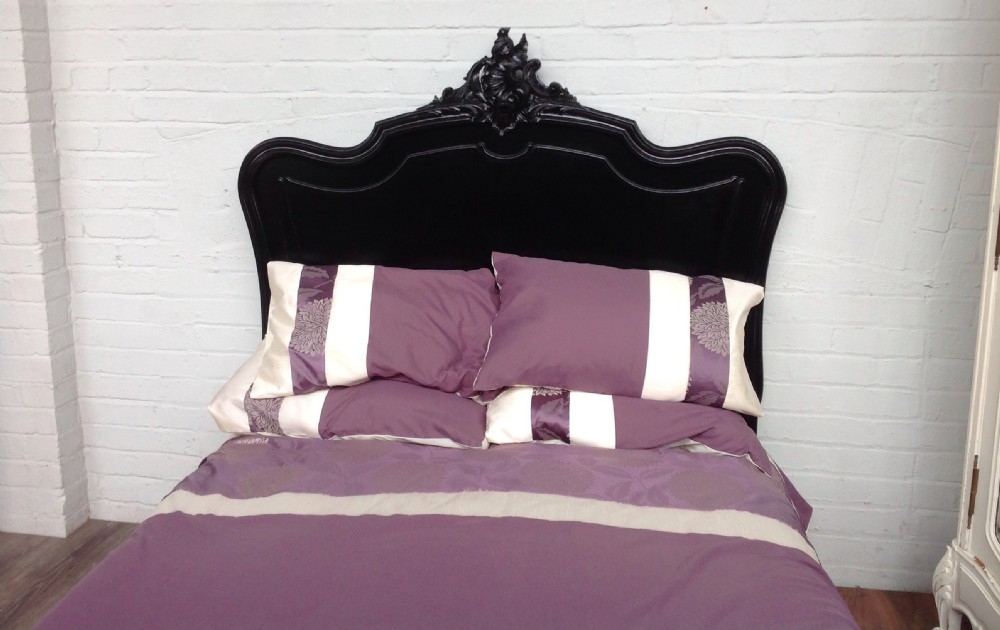 FRENCH PAINTED BLACK BED View II