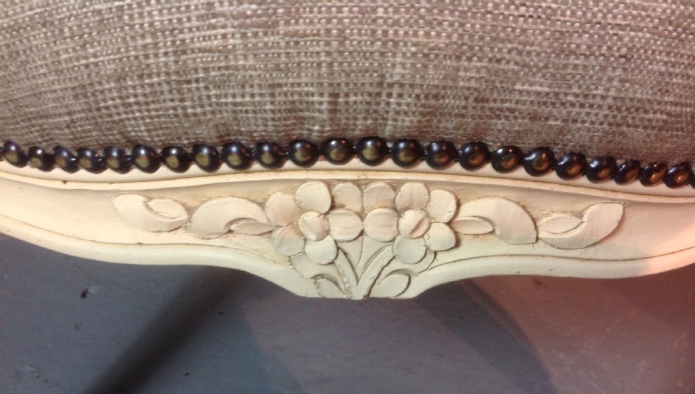 PAIR OF NEWLY UPHOLSTERED FRENCH ARMCHAIRS View III