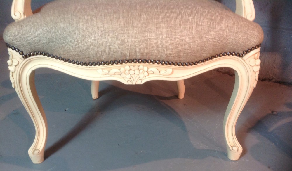 PAIR OF NEWLY UPHOLSTERED FRENCH ARMCHAIRS View VI