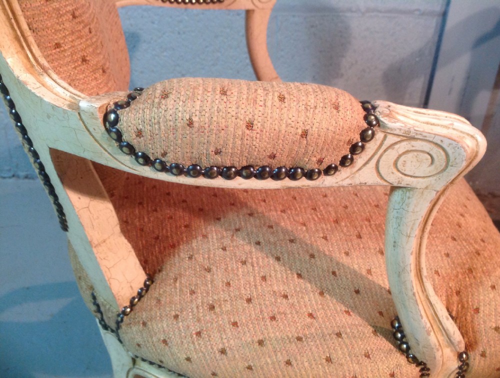 PAIR OF CARVED FRENCH ARMCHAIRS View IX