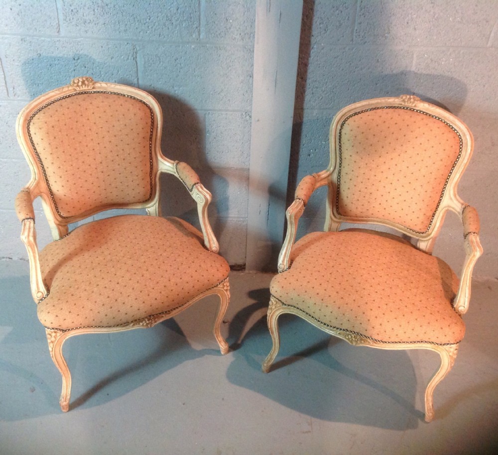 PAIR OF CARVED FRENCH ARMCHAIRS View XIII