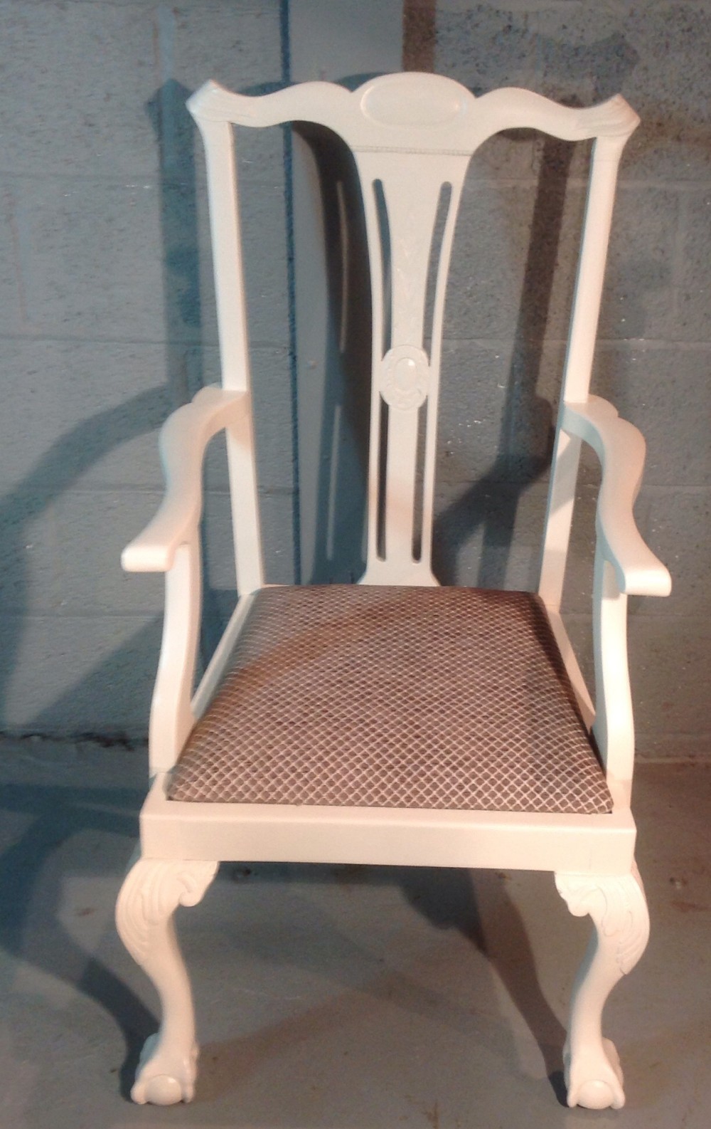 SET OF SIX PAINTED MAHOGANY DINING CHAIRS View III