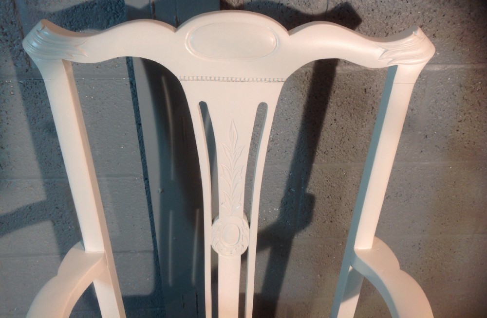 SET OF SIX PAINTED MAHOGANY DINING CHAIRS View XI