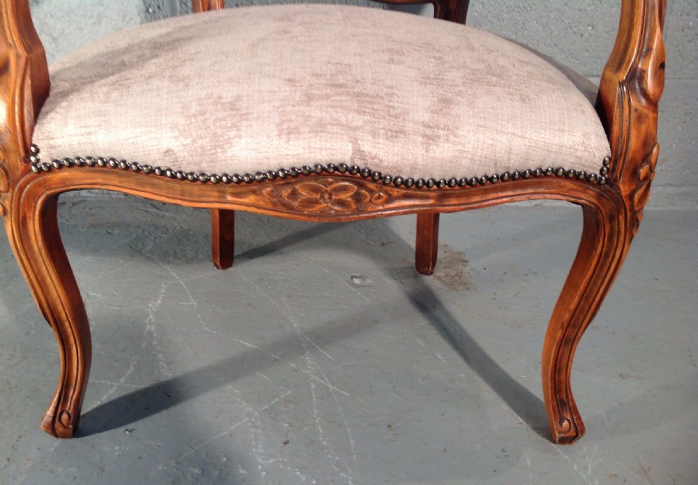 ANTIQUE FRENCH UPHOLSTERED ARMCHAIR View IV