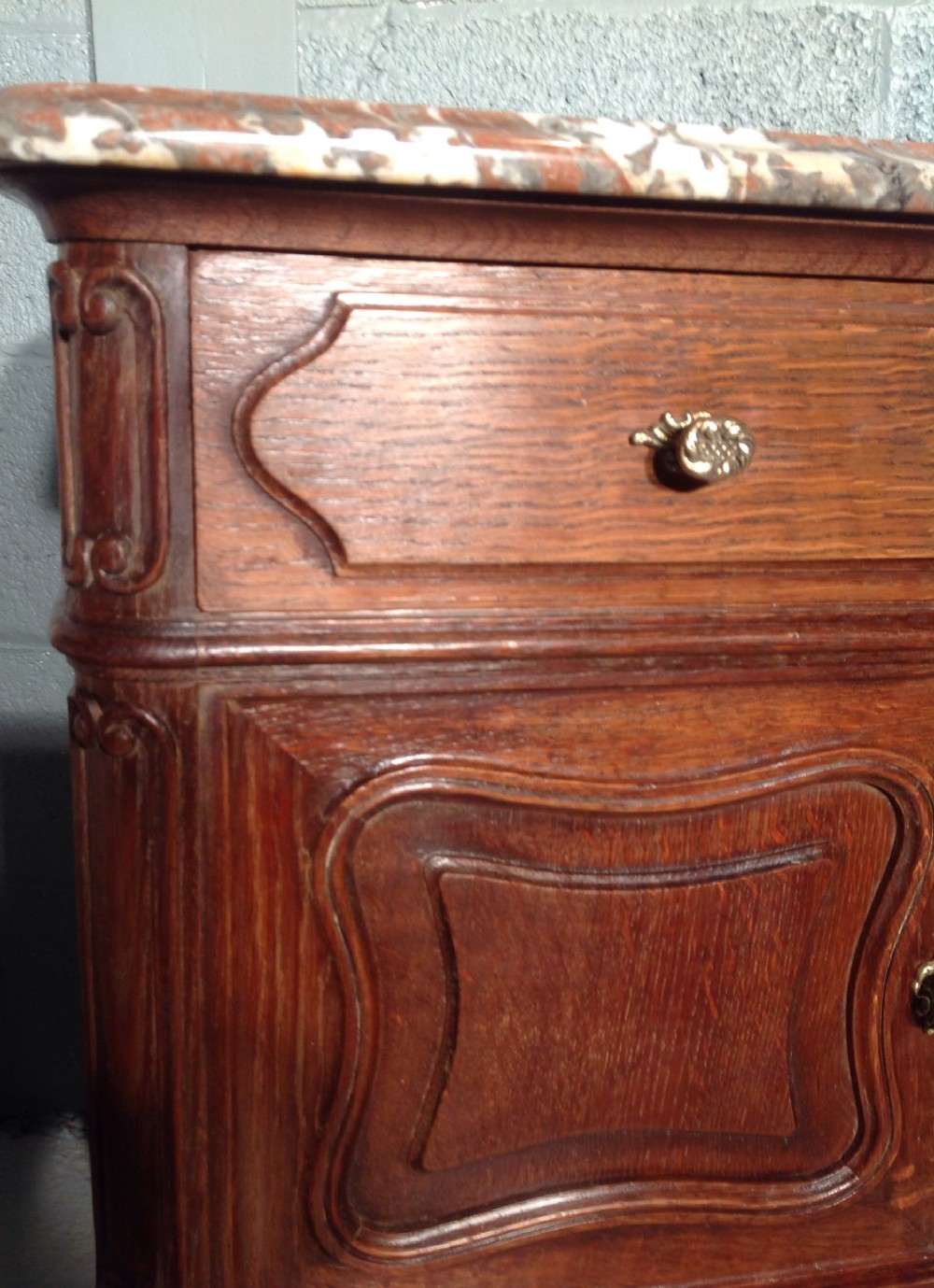 PAIR OF FRENCH OAK BEDSIDE CABINETS. View VII