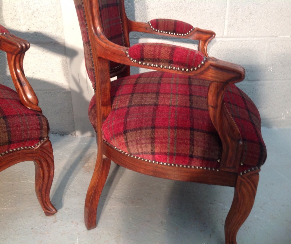 PAIR OF FRENCH ROSEWOOD ARMCHAIRS View III