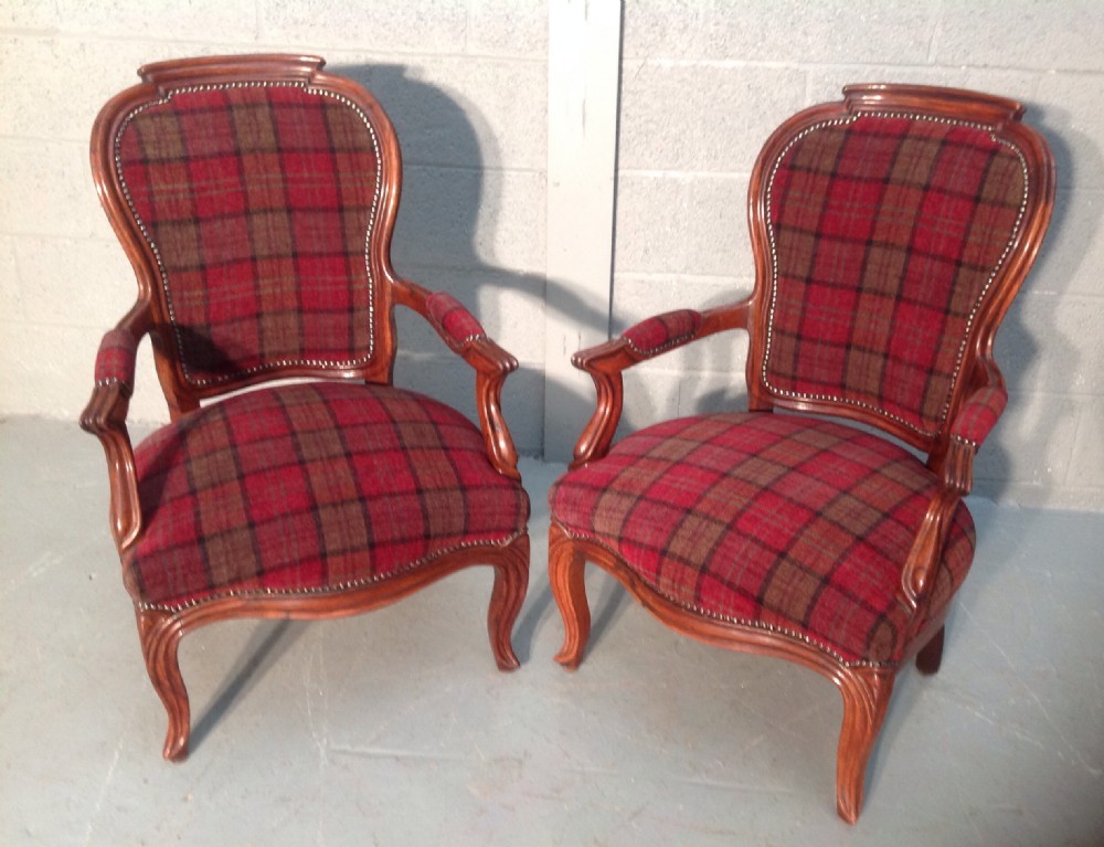 PAIR OF FRENCH ROSEWOOD ARMCHAIRS View VII