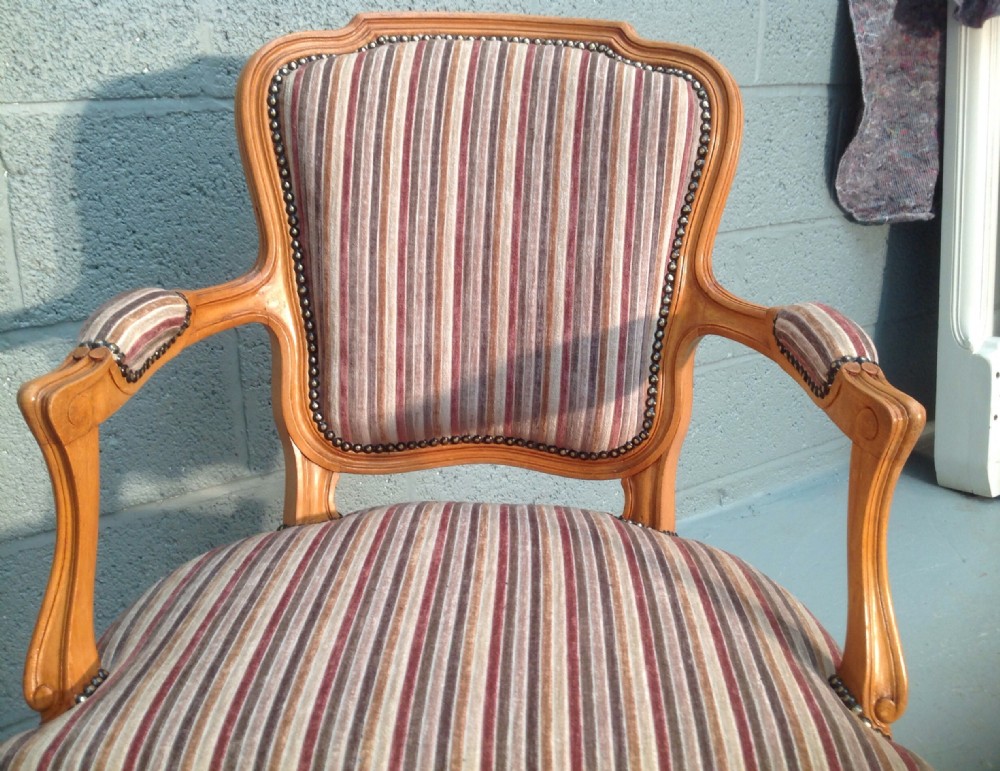 PAIR OF FRENCH UPHOLSTERED CHAIRS View IV