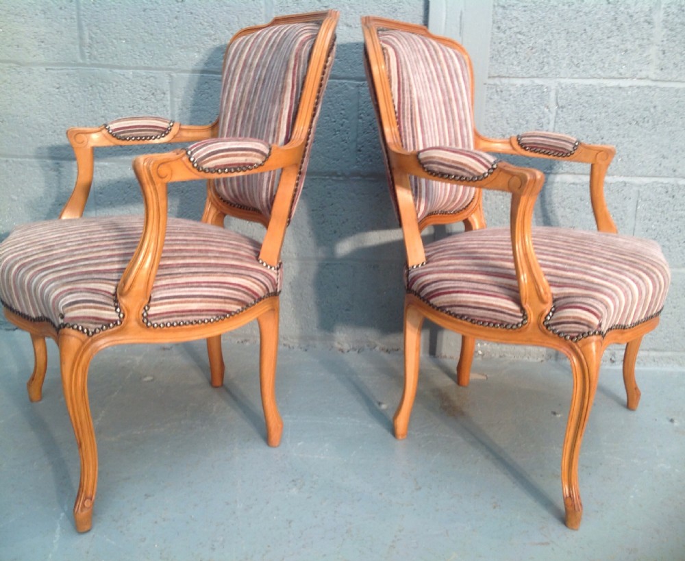 PAIR OF FRENCH UPHOLSTERED CHAIRS View V
