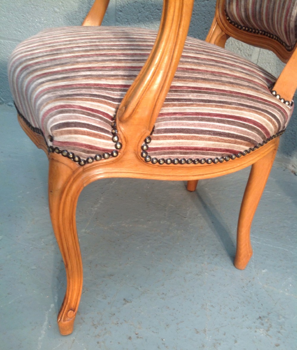 PAIR OF FRENCH UPHOLSTERED CHAIRS View VI