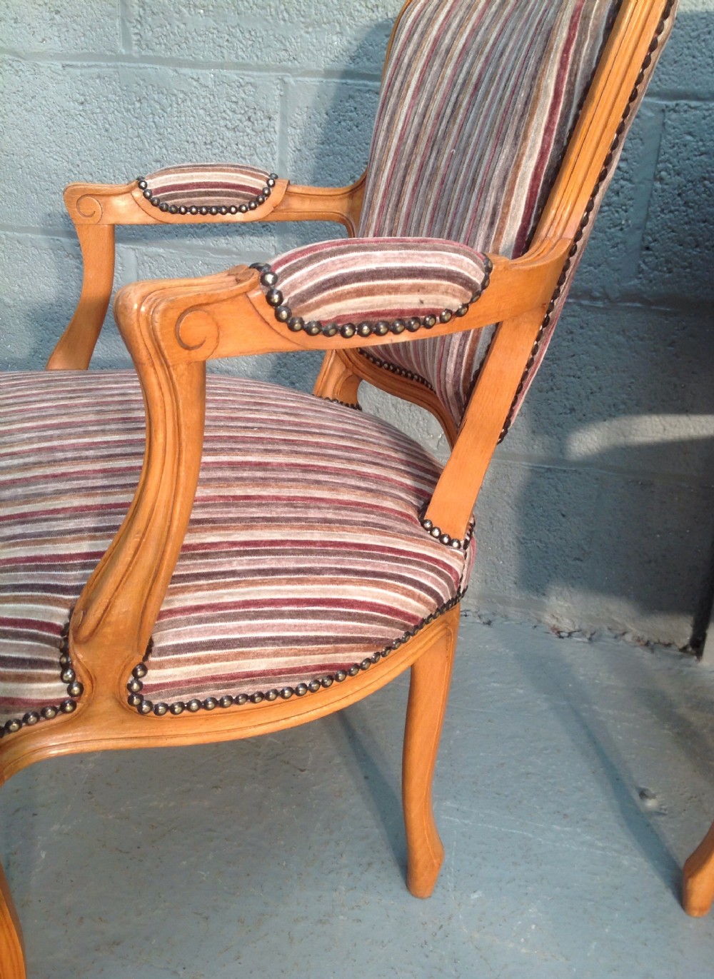 PAIR OF FRENCH UPHOLSTERED CHAIRS View VII