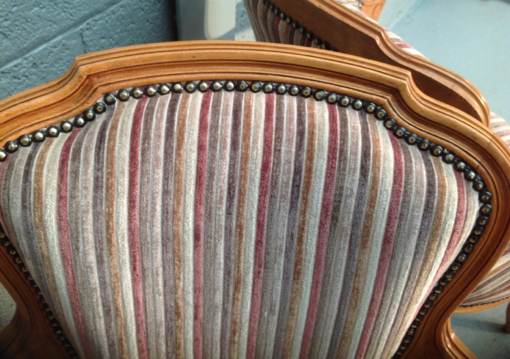PAIR OF FRENCH UPHOLSTERED CHAIRS View VIII