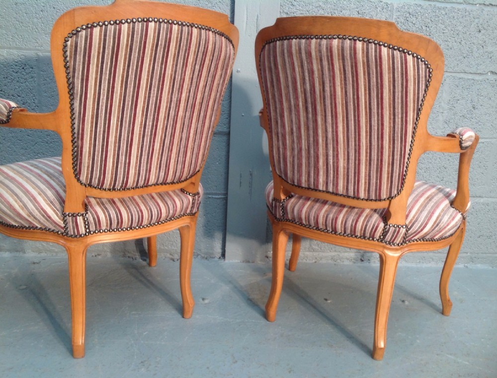 PAIR OF FRENCH UPHOLSTERED CHAIRS View X
