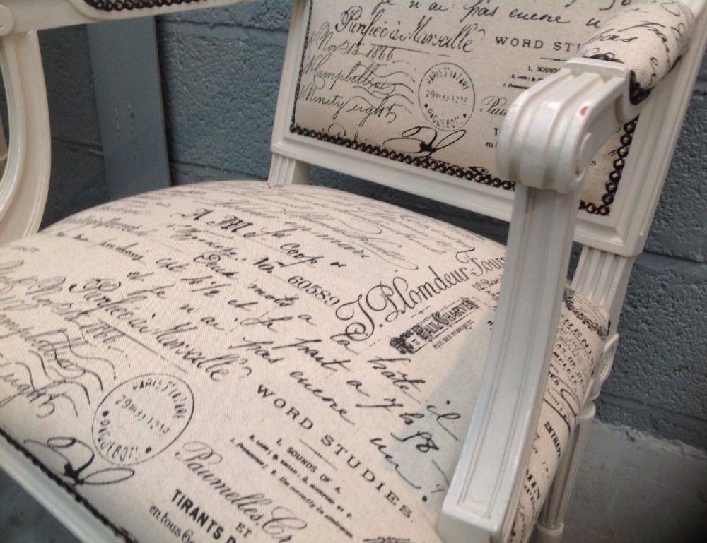 PAIR OF FRENCH UPHOLSTERED CHAIRS View VI