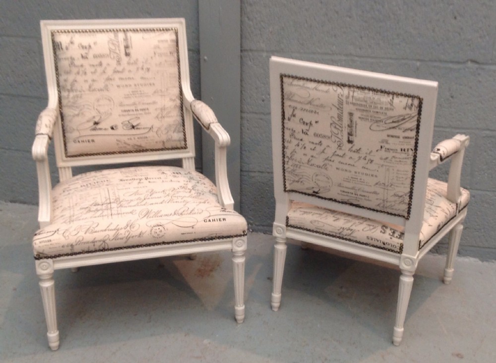 PAIR OF FRENCH UPHOLSTERED CHAIRS View VIII
