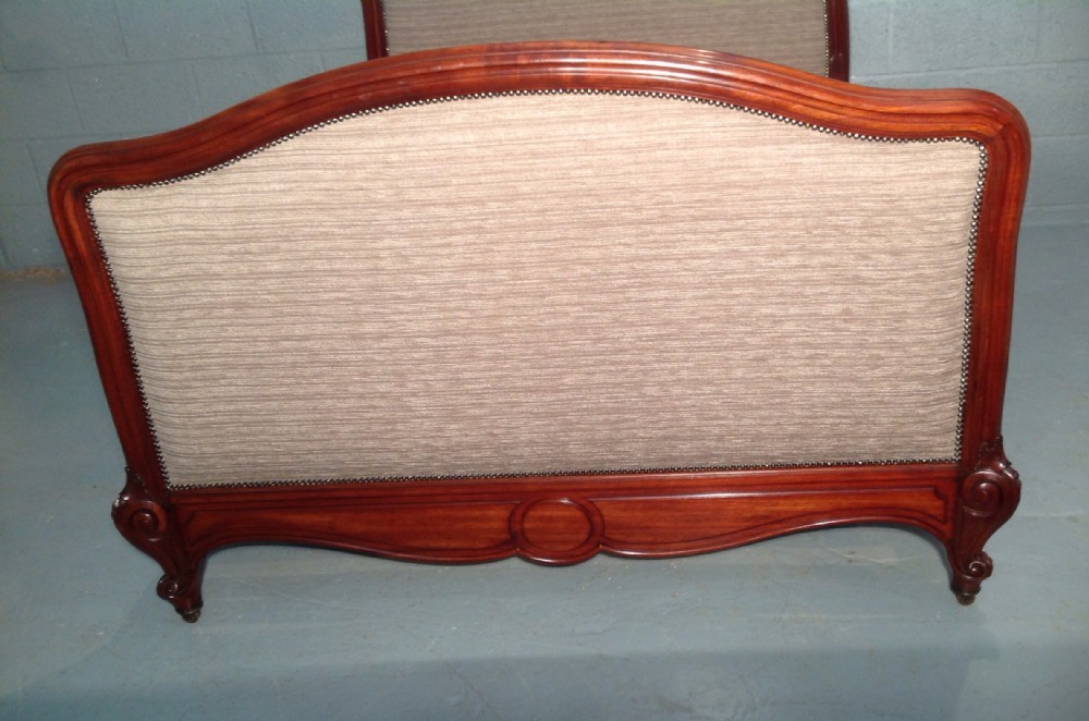 NEWLY UPHOLSTERED KINGSIZE FRENCH MAHOGANY BED  View VIII