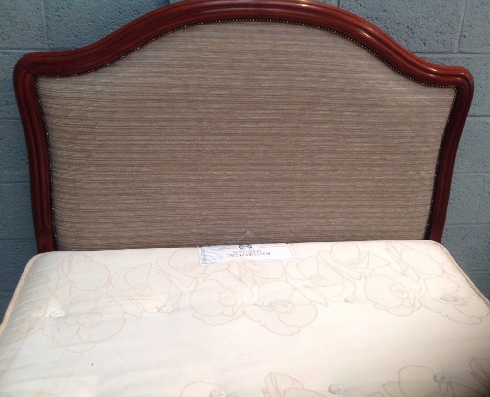 NEWLY UPHOLSTERED KINGSIZE FRENCH MAHOGANY BED  View IX