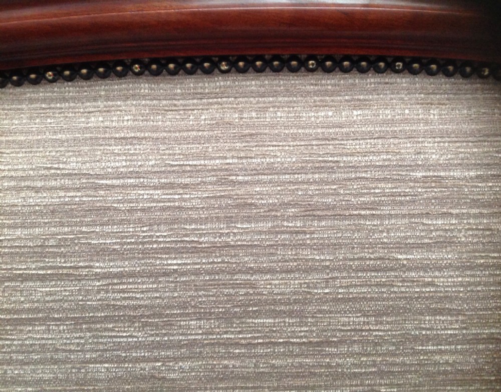 NEWLY UPHOLSTERED KINGSIZE FRENCH MAHOGANY BED  View XIV