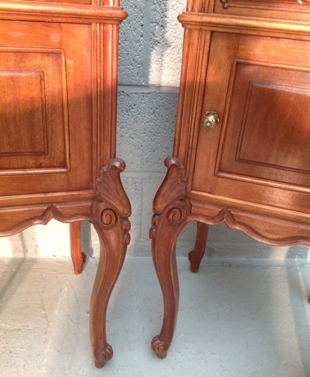 PAIR OF FRENCH MAHOGANY BEDSIDE CABINETS  View III