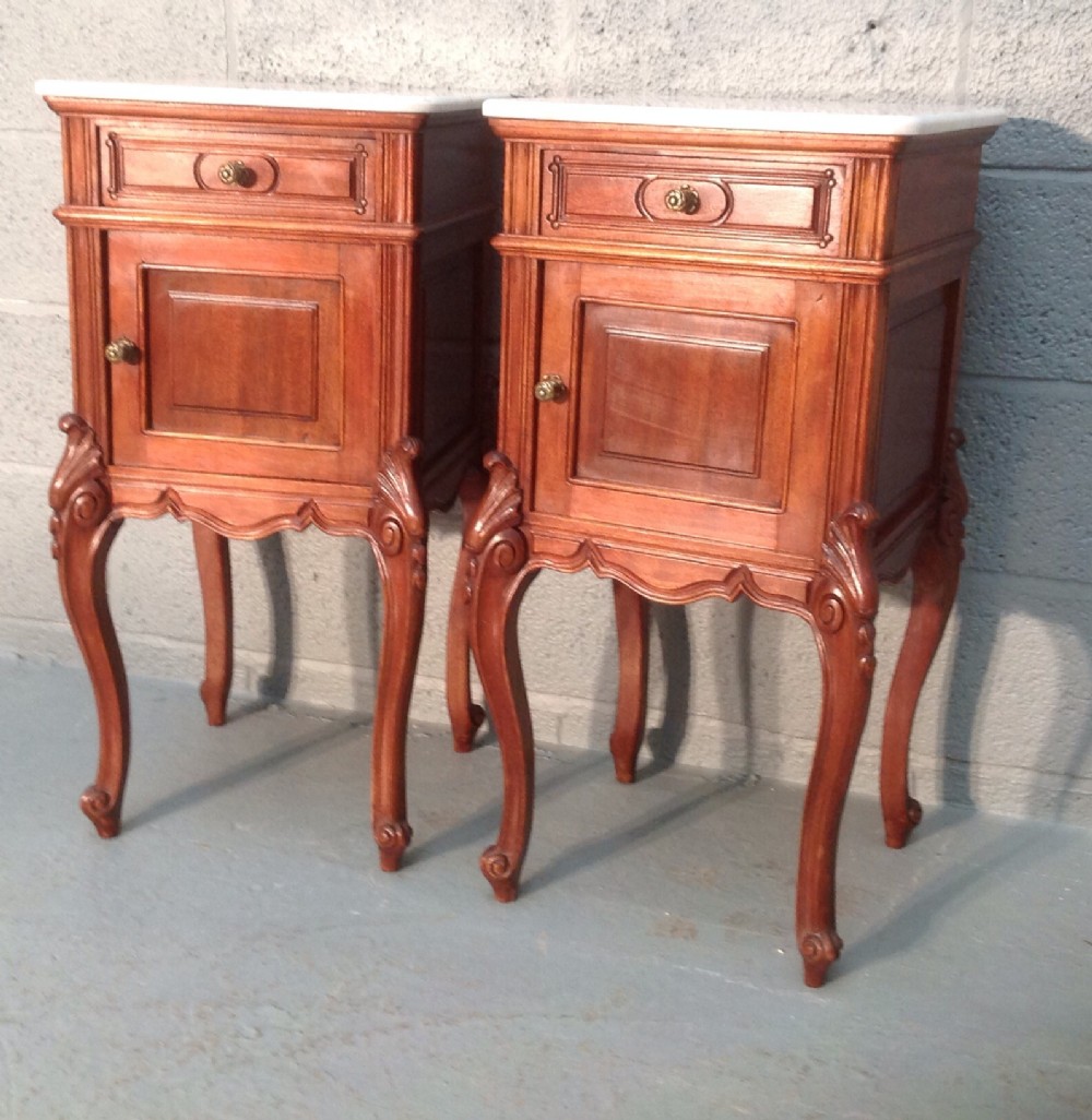 PAIR OF FRENCH MAHOGANY BEDSIDE CABINETS  View VIII