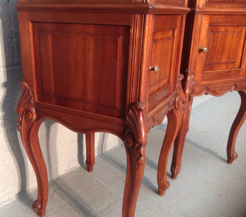 PAIR OF FRENCH MAHOGANY BEDSIDE CABINETS  View IX