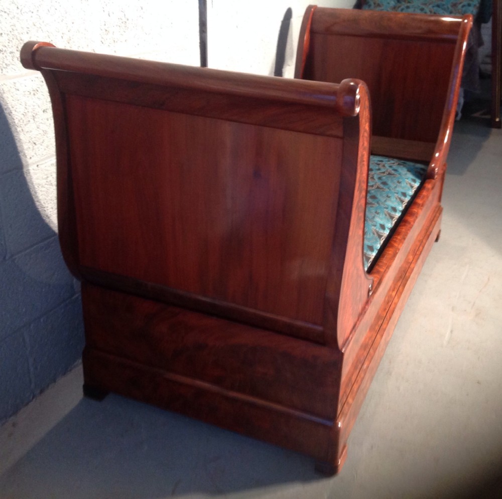 ANTIQUE FRENCH MAHOGANY SOFA BED View II