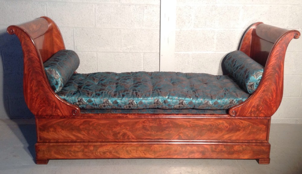 ANTIQUE FRENCH MAHOGANY SOFA BED View XV