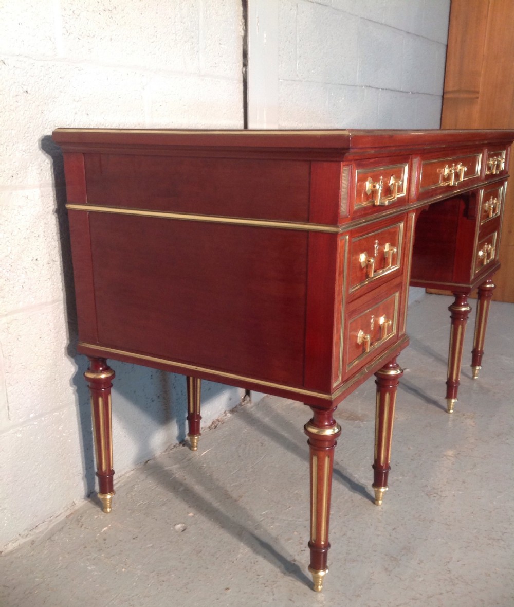FRENCH MAHOGANY AND BRASS WRITING DESK View IV