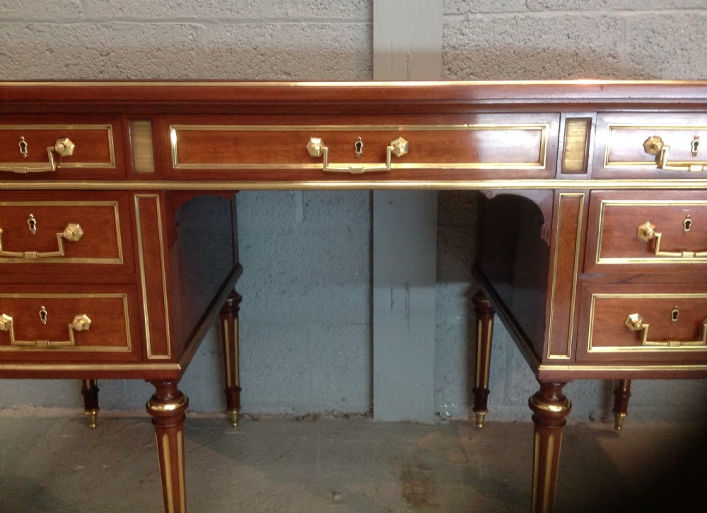 FRENCH MAHOGANY AND BRASS WRITING DESK View XII