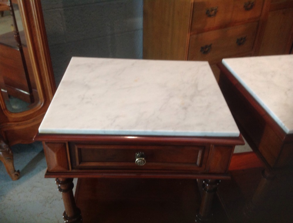 PAIR OF FRENCH MAHOGANY BEDSIDE CABINETS View V