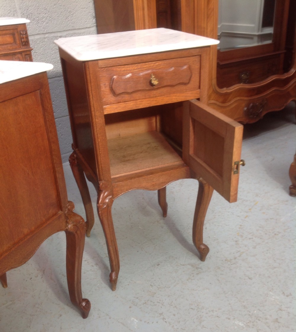 PAIR OF FRENCH OAK BEDSIDE CABINETS View VI