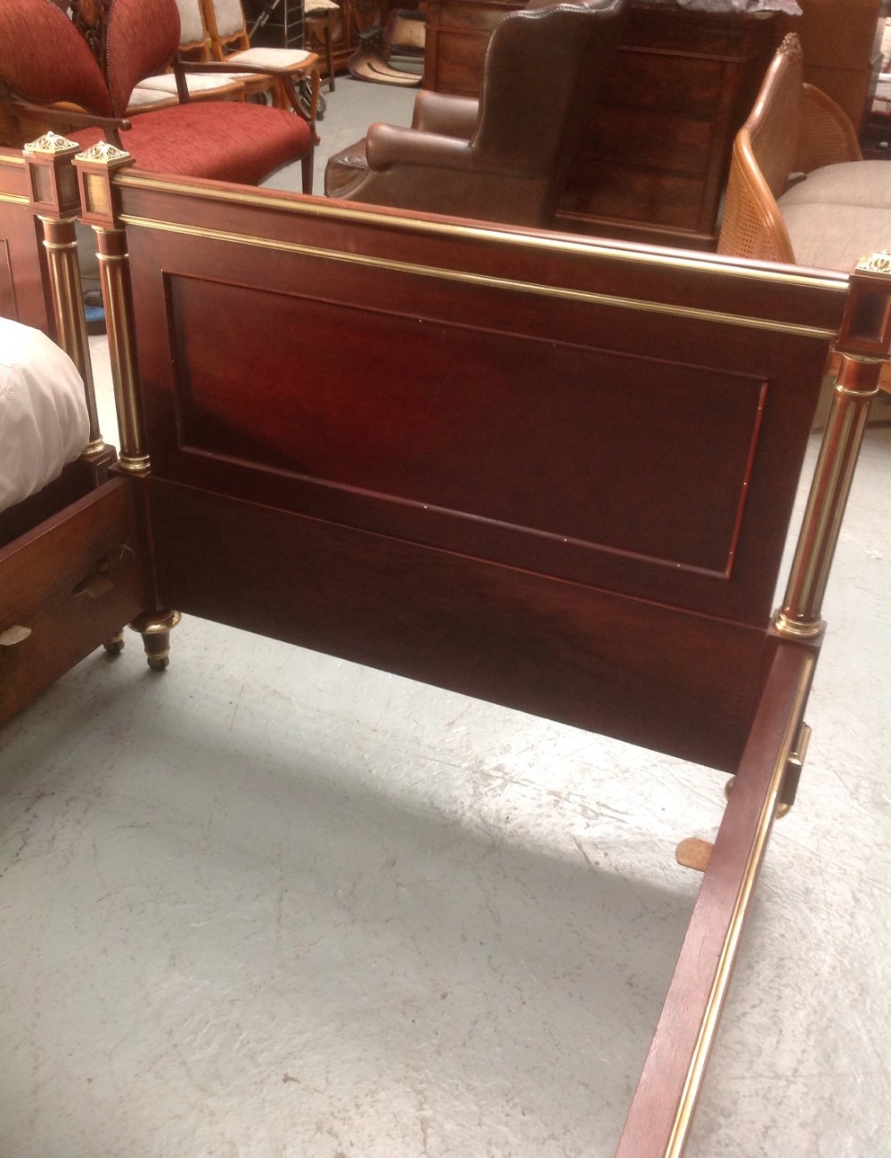 PAIR OF FRENCH EMPIRE MAHOGANY BEDS View XIII