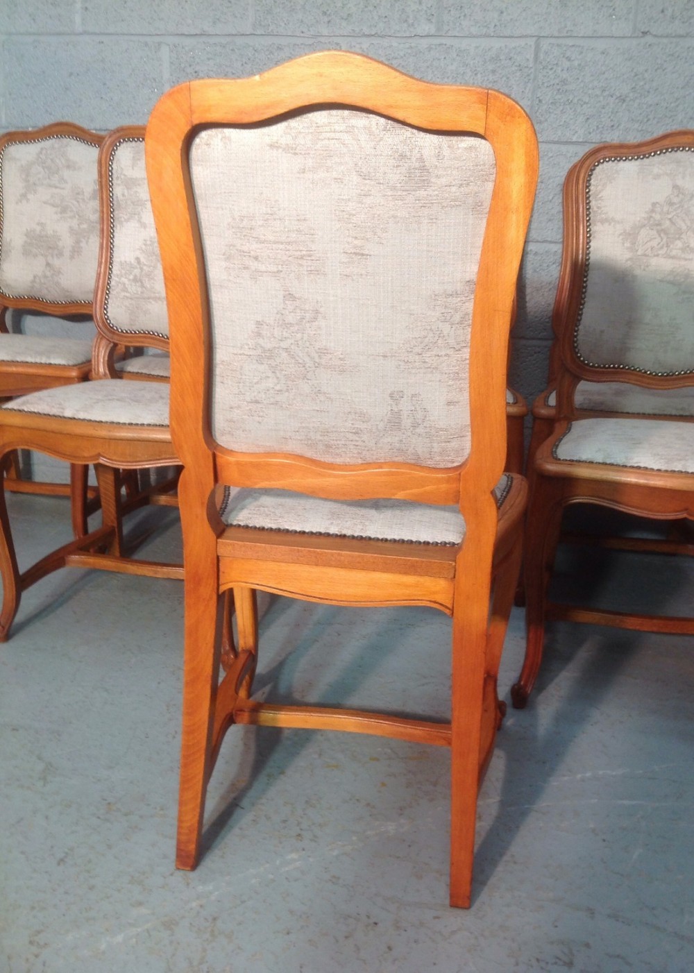 SET OF EIGHT SATINWOOD FRENCH DINING CHAIRS View IV