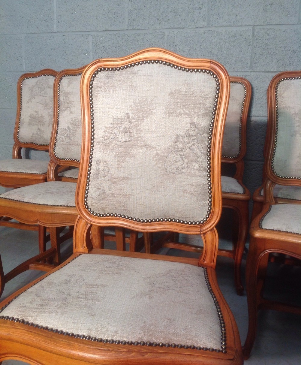 SET OF EIGHT SATINWOOD FRENCH DINING CHAIRS View VI