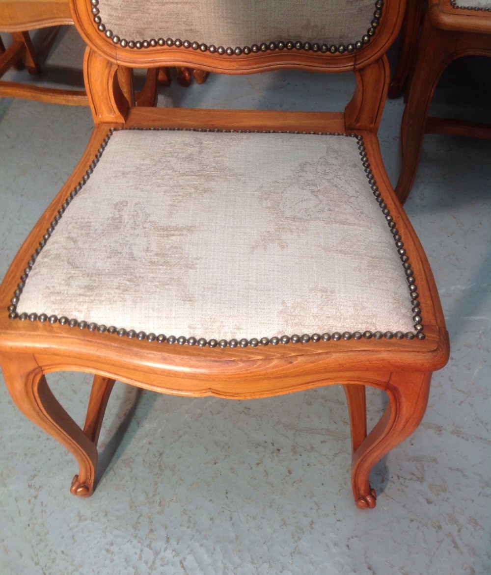 SET OF EIGHT SATINWOOD FRENCH DINING CHAIRS View VII