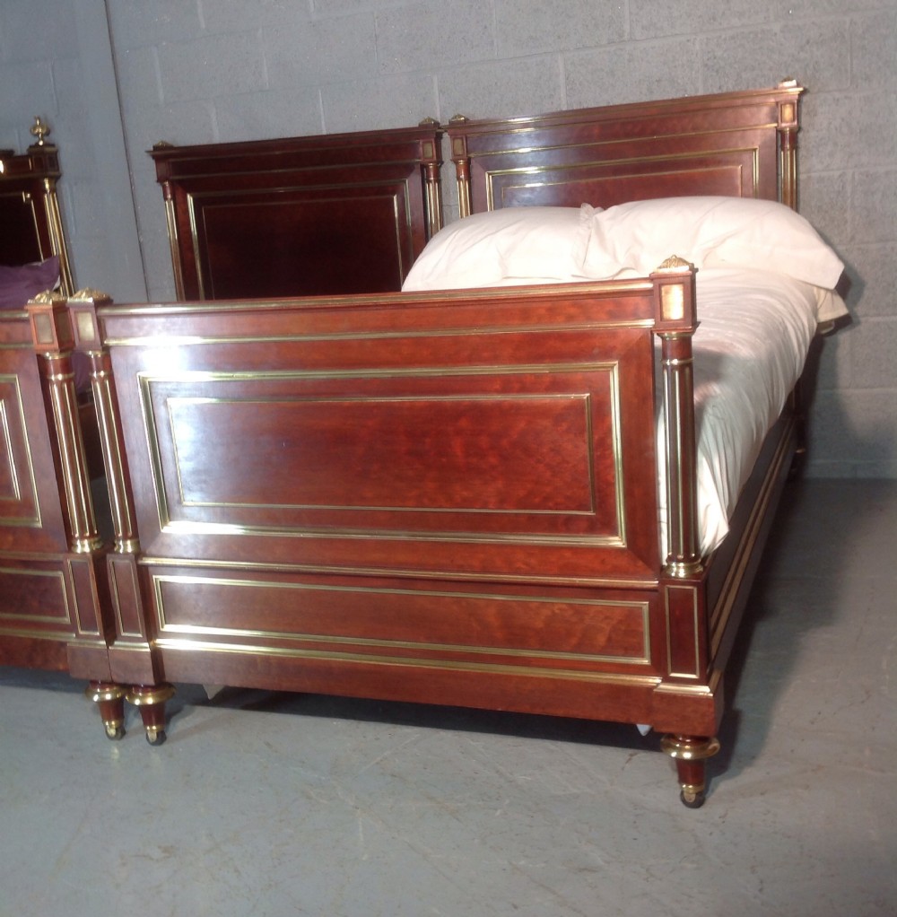 PAIR OF FRENCH EMPIRE MAHOGANY BEDS View IV