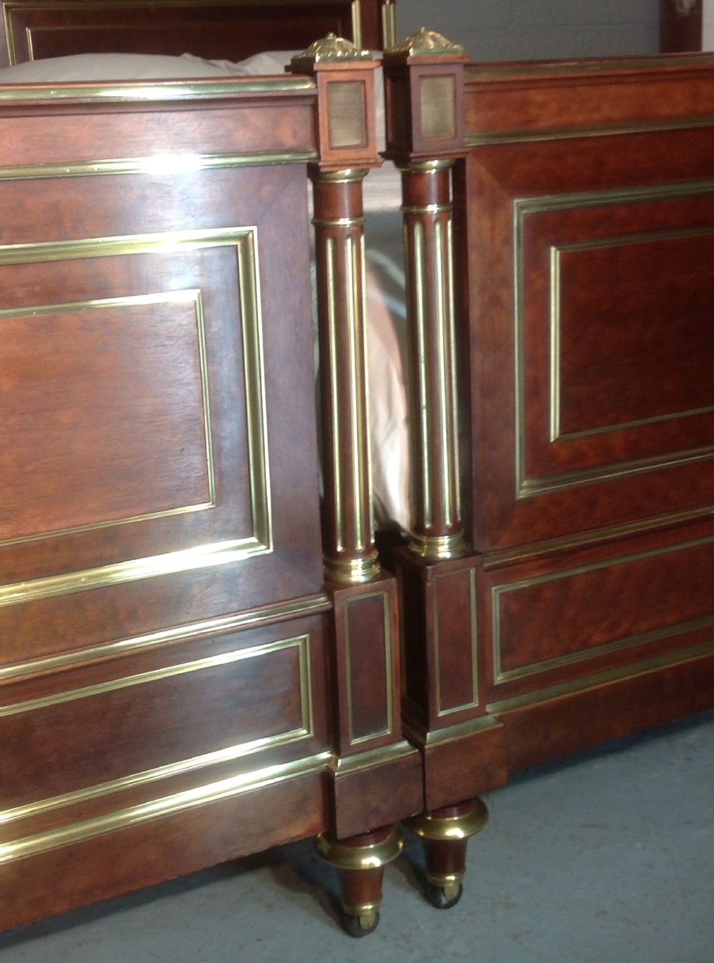 PAIR OF FRENCH EMPIRE MAHOGANY BEDS View VII