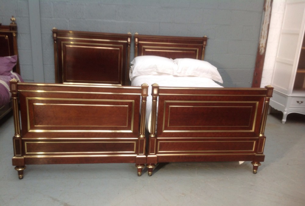 PAIR OF FRENCH EMPIRE MAHOGANY BEDS View X