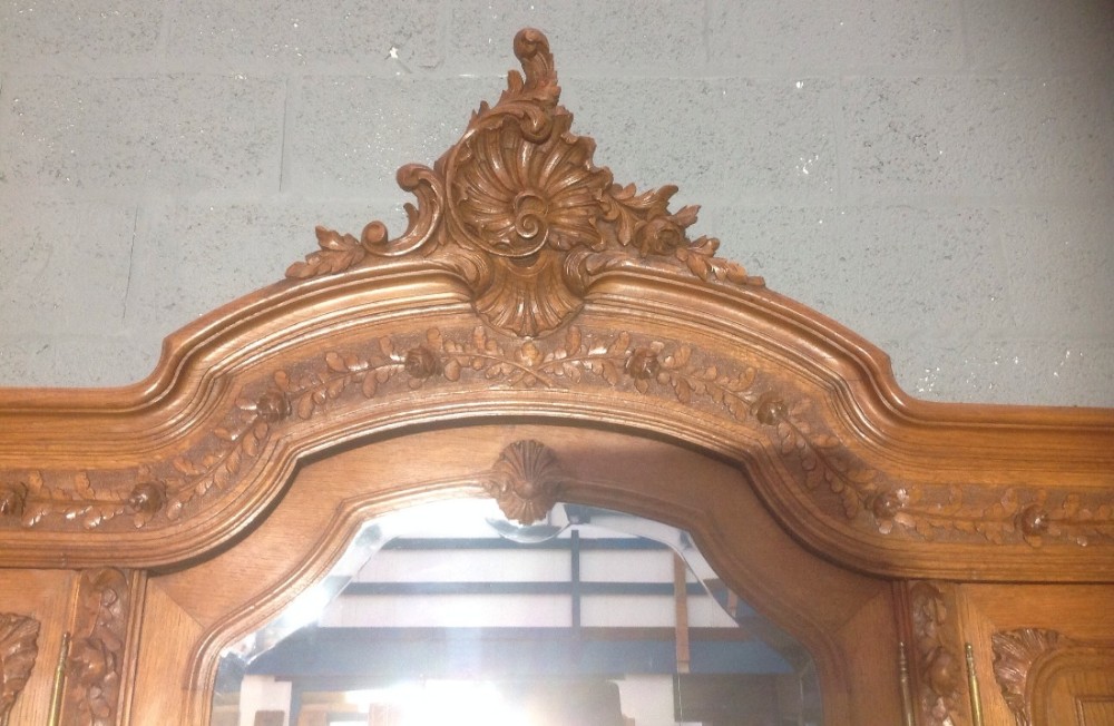 CARVED OAK FRENCH ARMOIRE View III