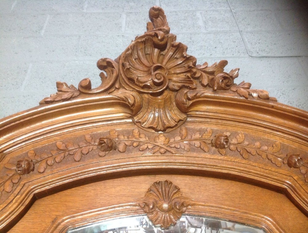 CARVED OAK FRENCH ARMOIRE View VI