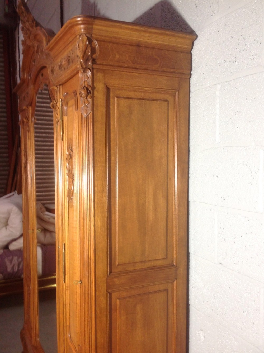 CARVED OAK FRENCH ARMOIRE View VIII