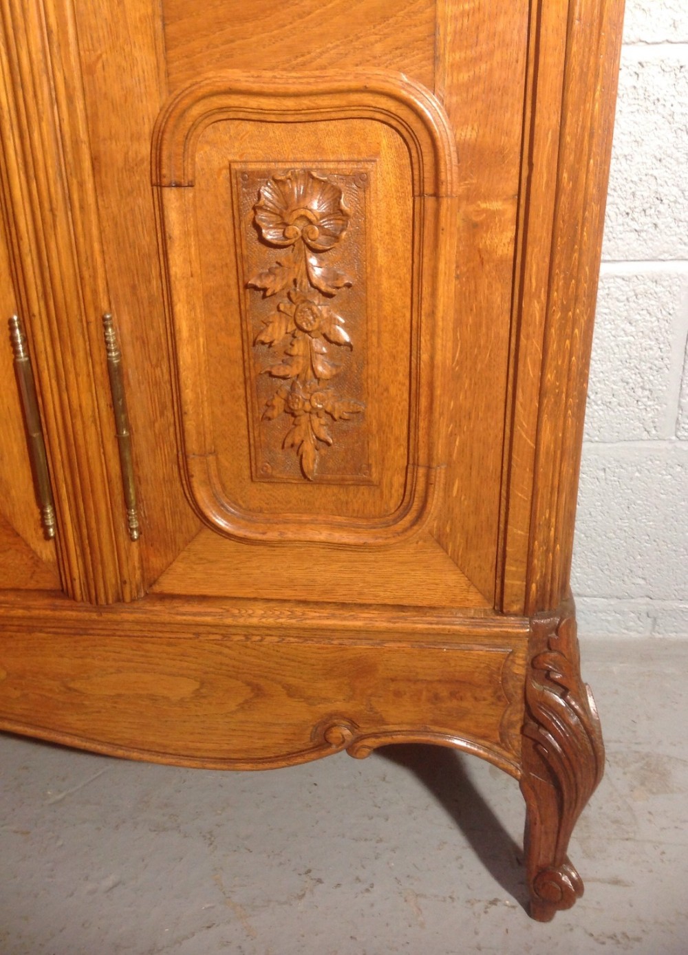 CARVED OAK FRENCH ARMOIRE View X