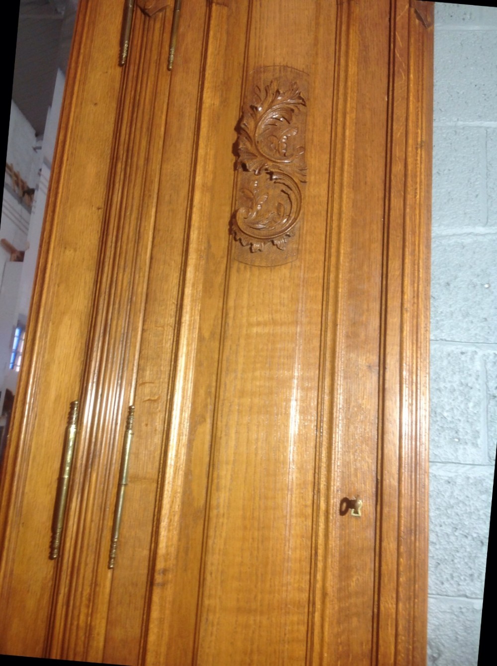 CARVED OAK FRENCH ARMOIRE View XI