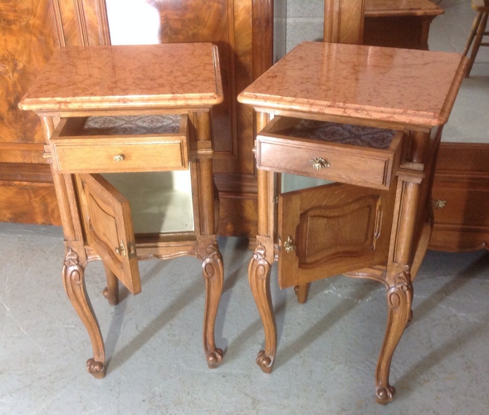 PAIR OF FRENCH OAK BEDSIDE CABINETS View V