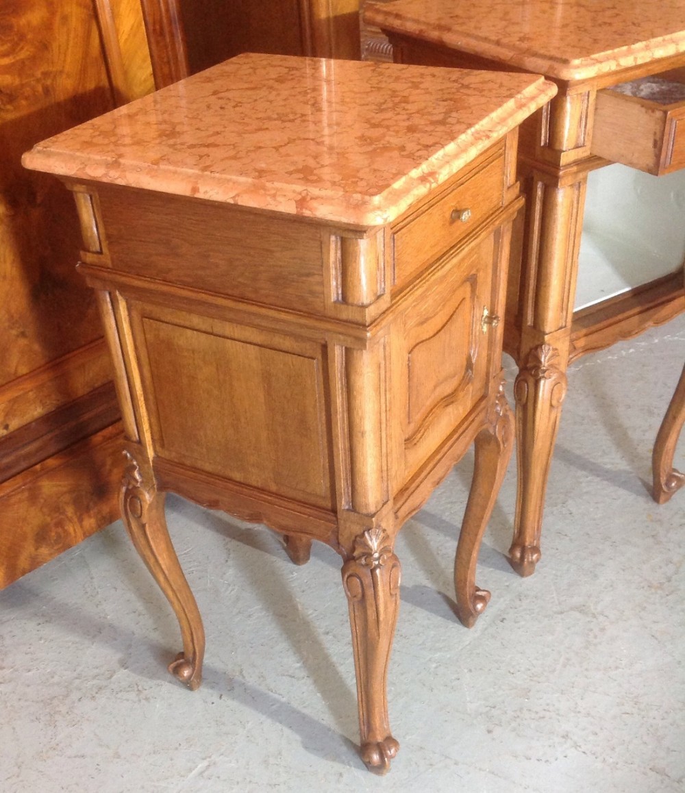 PAIR OF FRENCH OAK BEDSIDE CABINETS View VI