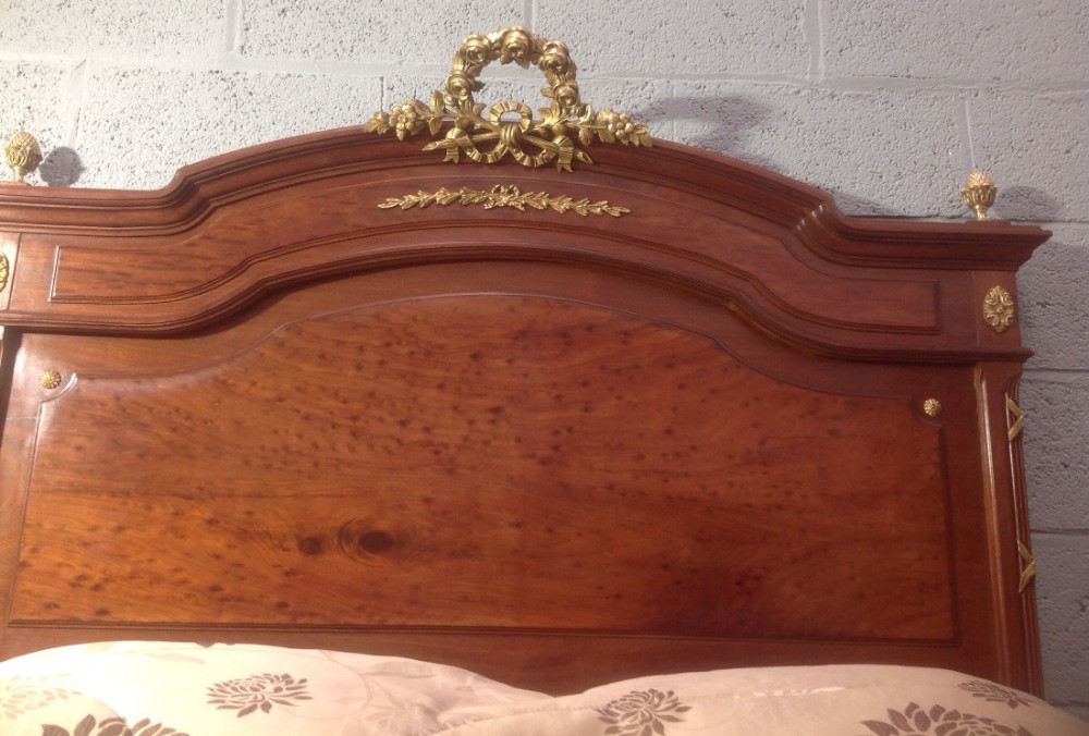 FRENCH MAHOGANY AND BRASS  BED View X